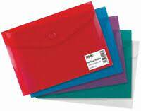 STUD WALLETS - Organiser Pocket Subject Storage Plastic Document Envelope A5