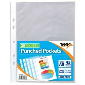A5 Punched Pockets PK20