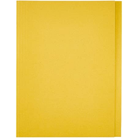 5 Star Office Square Cut Folder Recycled 170gsm Foolscap YELLOW