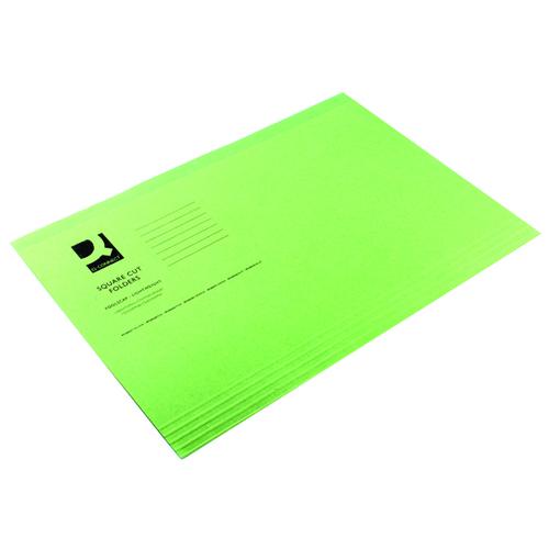 5 Star Office Square Cut Folder Recycled 170gsm Foolscap GREEN