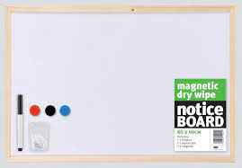 Magnetic Dry Wipe Notice Board 60x40cm