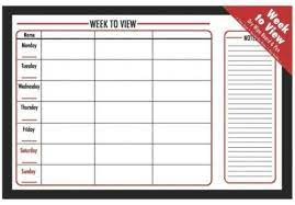 WEEK TO VIEW DRY WIPE PLANNER BOARD WITH FRAME (60CM X 40CM)