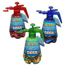 Water Balloon Pump With 100 Balloons Assorted Colours