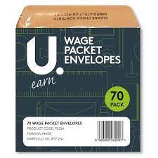 Wage Packet Envelopes 70 Pack