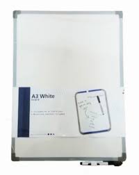 A3 Whiteboard Dry Wipe Re-writable Pen and Self Sticker Pad