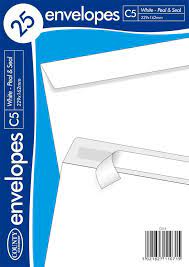 COUNTY C5 WHITE PEEL & SEAL ( 229MM X 162MM ) 25 PACK