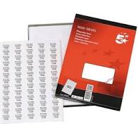 5 Star Office Multipurpose Labels Laser Copier Inkjet 65 Per Sheet 38.1x21.2mm White 900060 [Pack Of