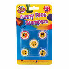 5 Pack Funny Face Stampers