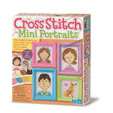 4M Craft - Cross Stitch Mini Portraits