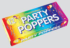 PARTY POPPERS 12PK