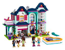 LEGO 41449 Friends Andrea's Family House Playset, Doll House with Swimming Pool and Music Studi
