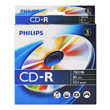 PHILIPS CD-R 700MB 80MIN 52X SPEED