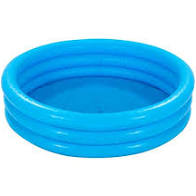 Crystal Blue Three Ring Inflatable Paddling Pool