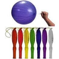 Punch Balloons with Elastic (PK10)