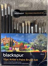 15 Assorted Artist Paint Brushes Set
