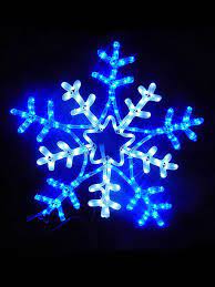 65cm LED Snowflake Rope Light - Blue/White