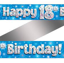 Happy 18th Birthday Boy Foil BANNER