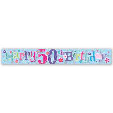 Happy 50th Female Birthday BANNER