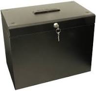 Cathedral A4 Metal Box File - Black