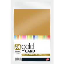 A4 GOLD CARDS 4 SHEETS 270GSM