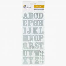 Fun Stickers Silver Foil Letters