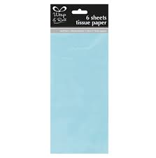 Light Blue Tissue Paper - 6 Sheets