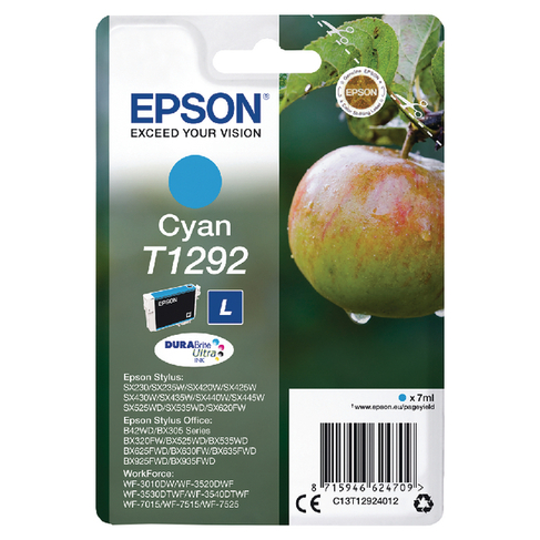 Epson T1292 Cyan High Capacity Ink Cartridge (Original)