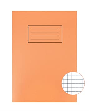 Silvine Exercise Book 5mm Square 80 Pages A4 Orange