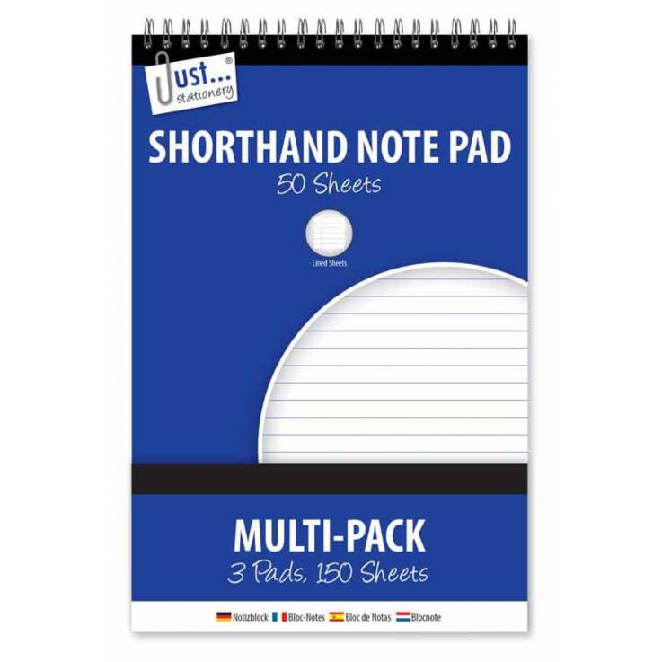 Shorthand Note Pad (Multi-Pack 3 Pads 150 Sheets)