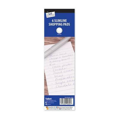 6 Shopping Pads Lined Paper 75 x 210 mm