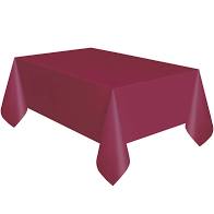 1 PK Plastic Table cover 54x54 Burgundy