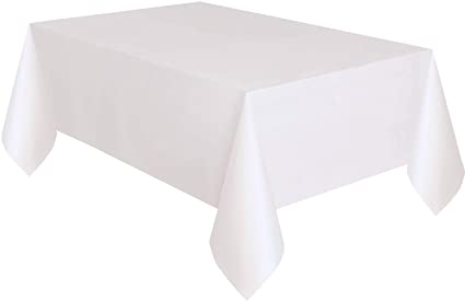 2pk Essential folded paper table cover white 90 x 90