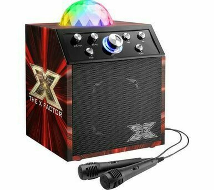 X-Factor Karaoke Disco Cube Speaker Printed