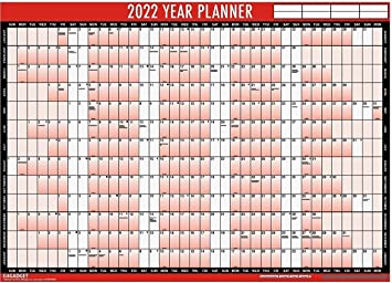 Easy View A1 Giant Commercial Laminated Dry Wipe Ye2023arly Wall Planner Calendar 2022