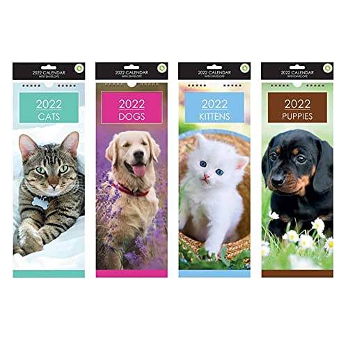 Slim Calendar with Diary Cats, Dogs, Kittens