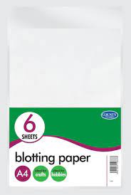 A4 Blotting Paper - White 8 Sheet Pack