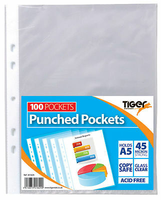 A5 Pk 100 Punched Pkts - 100% Recycled