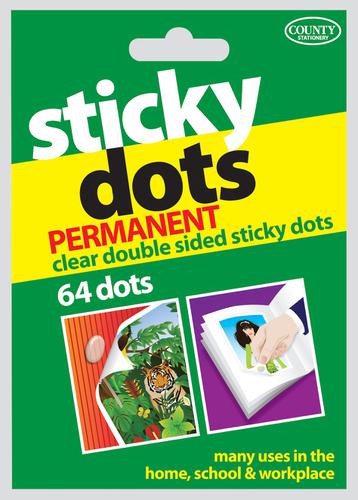 STICKY DOTS CLEAR PERMANENT