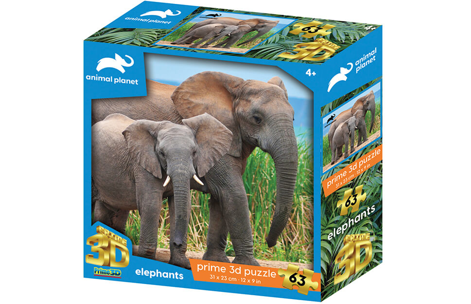 ANIMAL PLANET ELEPHANT 63PC 3D PUZZLE