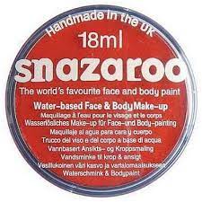 Snazaroo Bright Red Face and Body Make-Up 18ml
