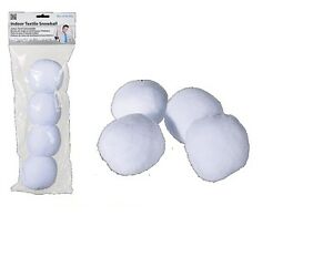 4 Large Fake Snowballs