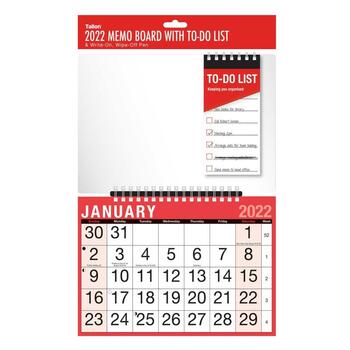 Red Black Commercial Month To View 2022 Planner with pen