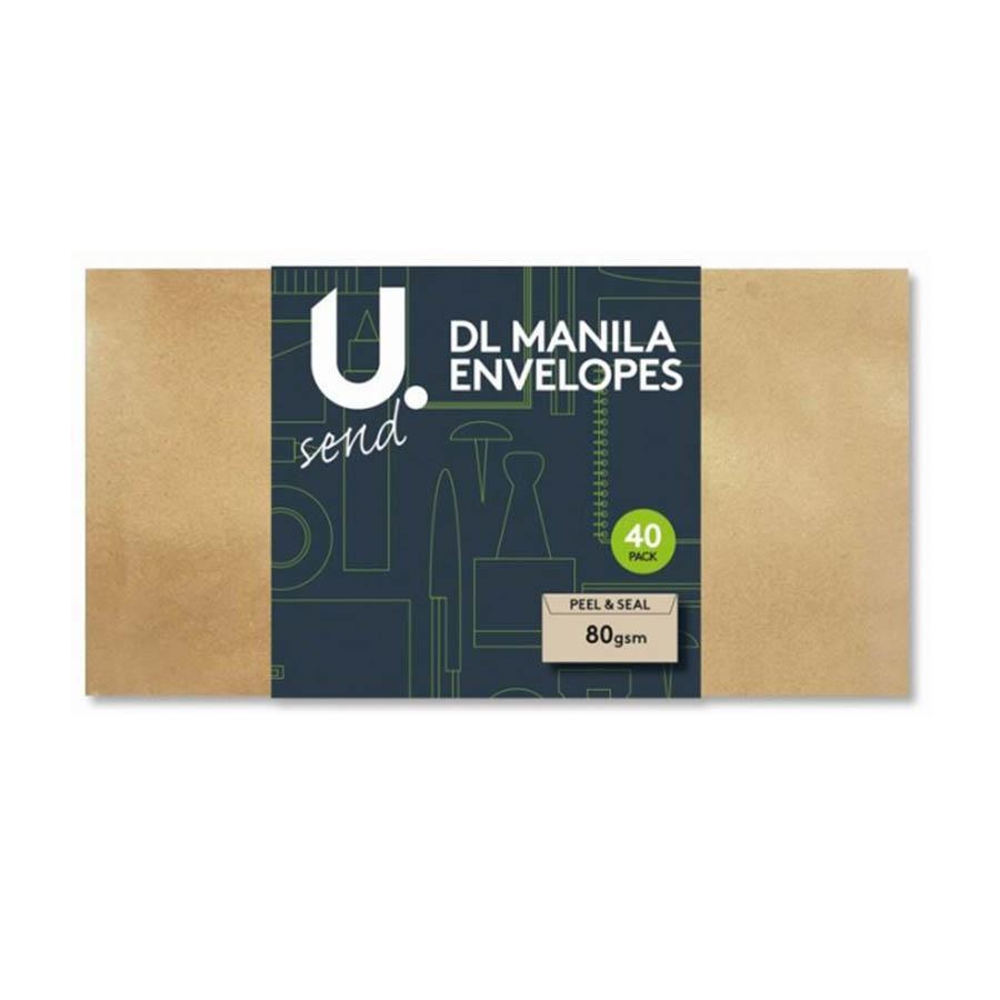 DL Manila Envelopes peal n seal 40pk