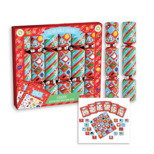 Christmas Crackers Pack of 6 Picture Bingo