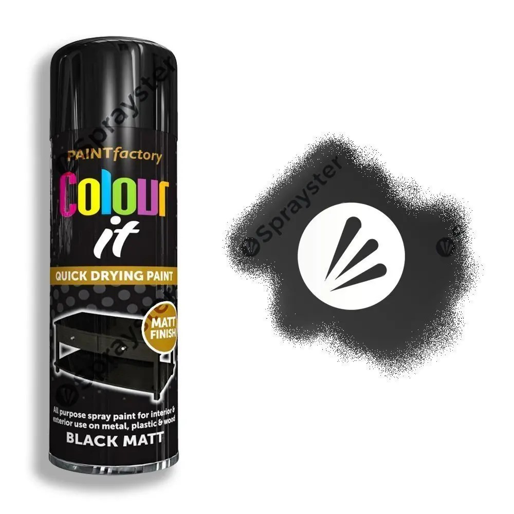 Colour It Black Spray Paint Matt 250ml