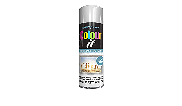 Colour It Aerosol Spray Paint 250ml Flat Matt White