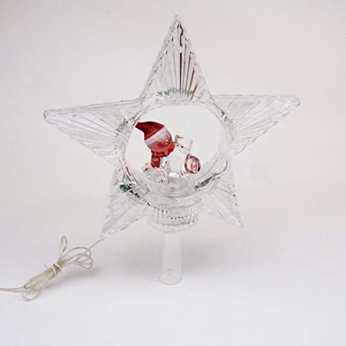 Christmas Workshop LED Colour Changing Animated Star Tree Topper Rotating Snowman Battery Operated