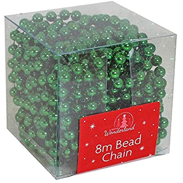 Christmas 8 Metre Bead Garland Green