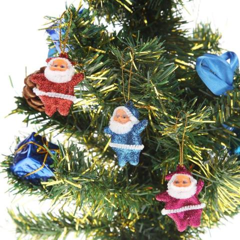 Christmas Santa Glitter Tree Decoration