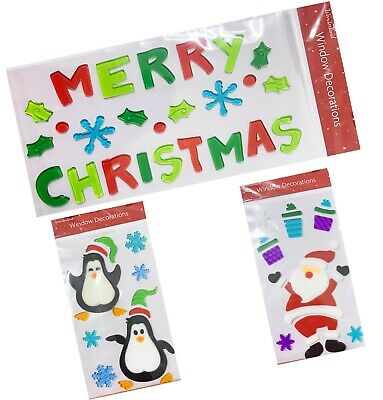 Christmas Gel Window Stickers Assorted
